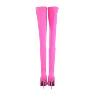 Balenciaga Pink Thigh-High Boots